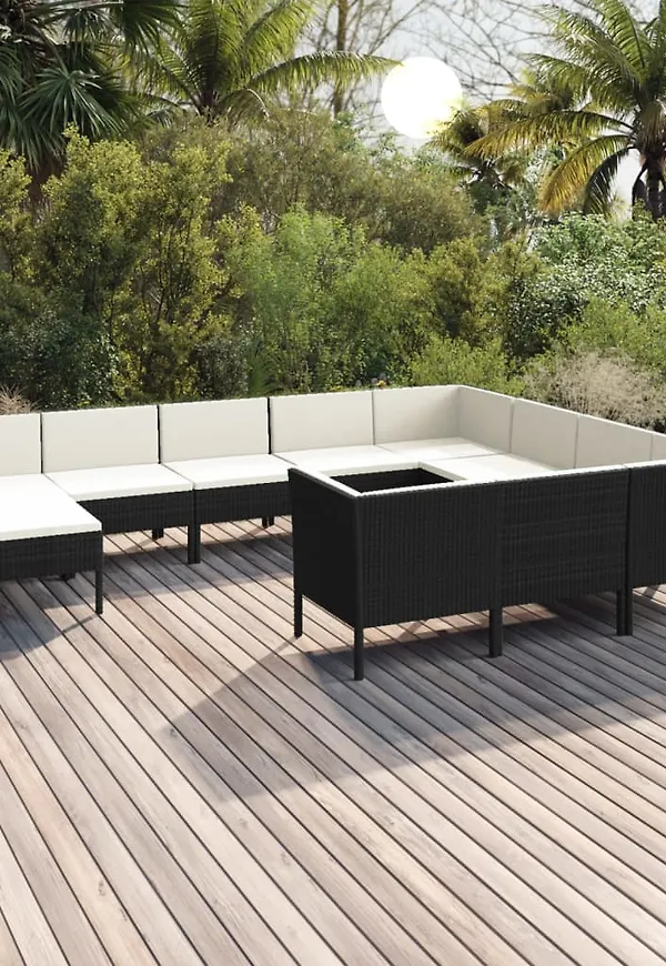 Otroligt snygg trädgårdsgrupp i svart från vidaXL.