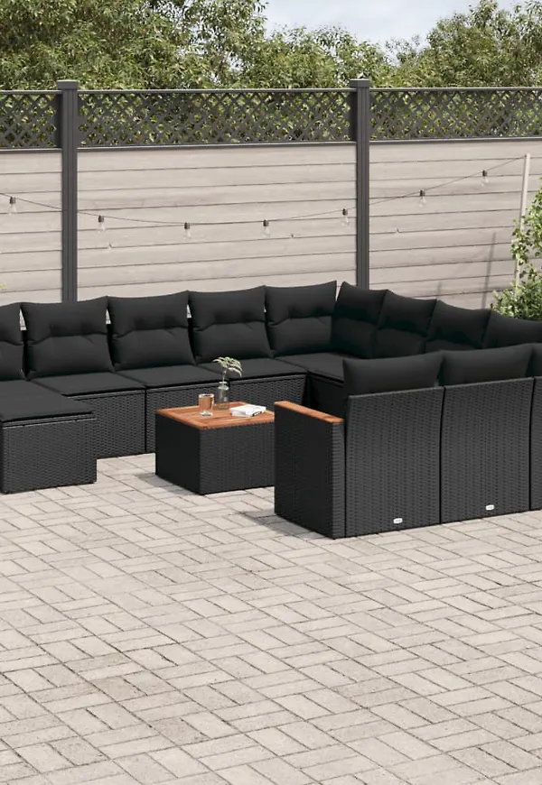 Svart vidaXL-trädgårdsbord i otroligt fin modell.