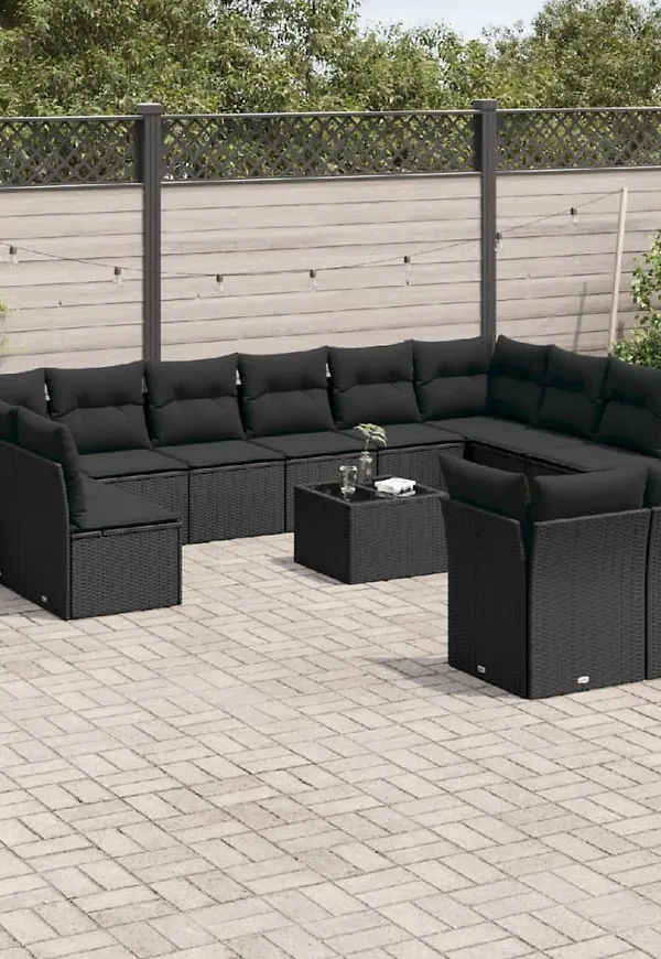 Riktigt trendig soffgrupp i svart från vidaXL.