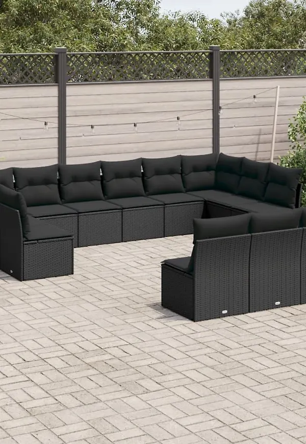 Skön svart soffgrupp 2025 från vidaXL.