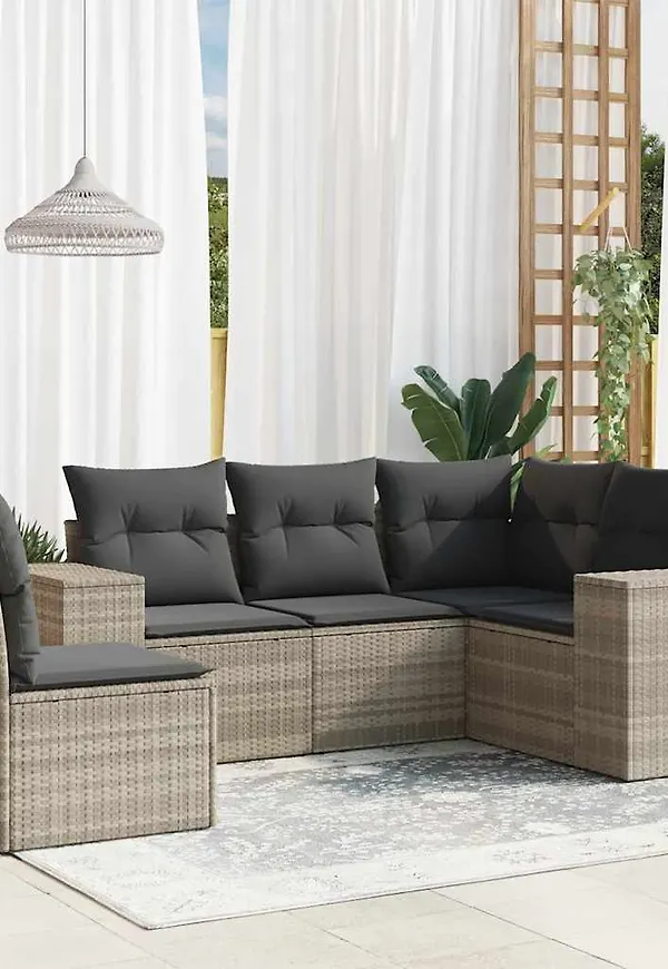 Elegant loungegrupp i grått från vidaXL.