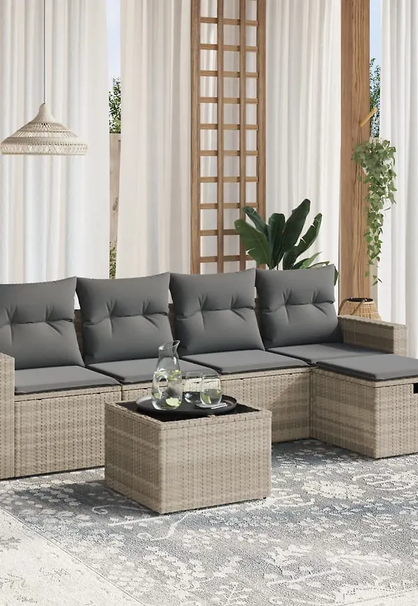 Grå soffgrupp som passar perfekt till våren 2025!