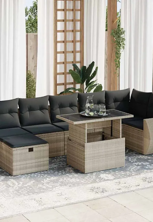 Stilren möbelgrupp i grått från vidaXL.