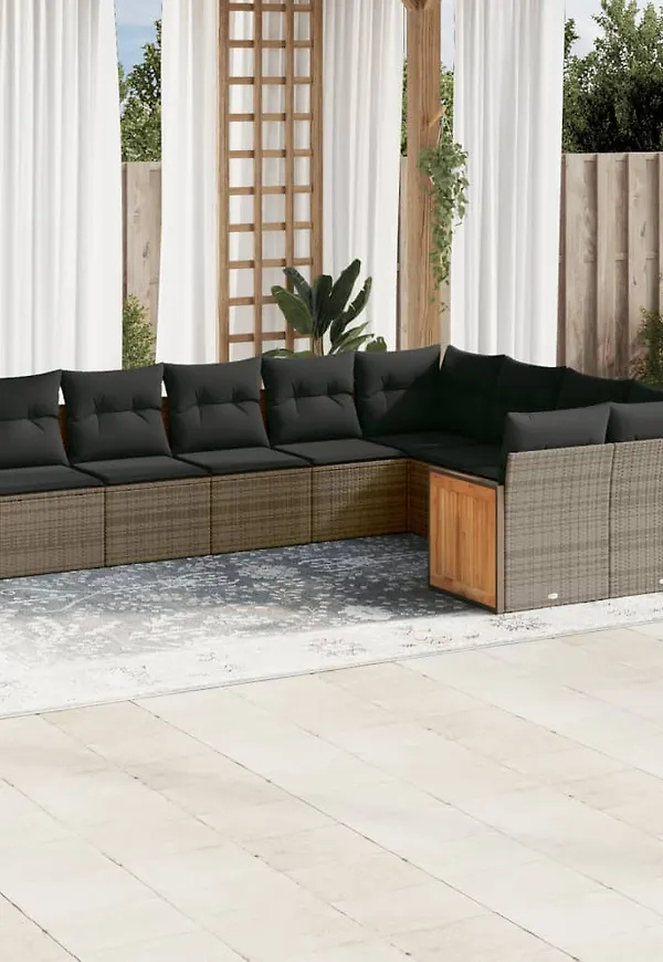 Grå vidaXL-soffgrupp i mysig modell.