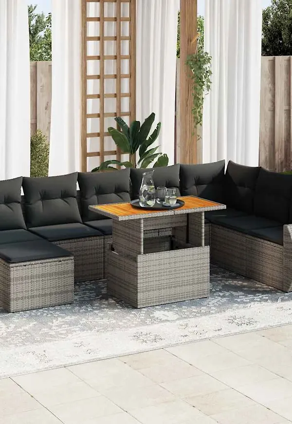 Grå VidaXL trädgårdsbord som passar perfekt till hösten 2025!