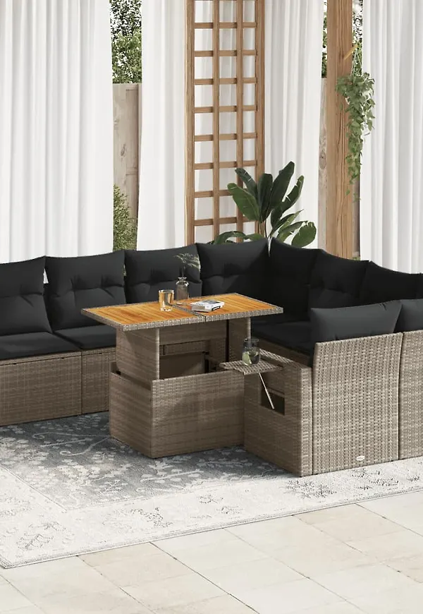 Grå VidaXL trädgårdsbord som passar perfekt till hösten 2025!