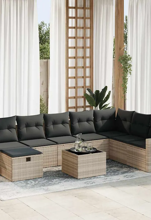 Grå VidaXL möbelgrupp som passar perfekt till hösten 2025!