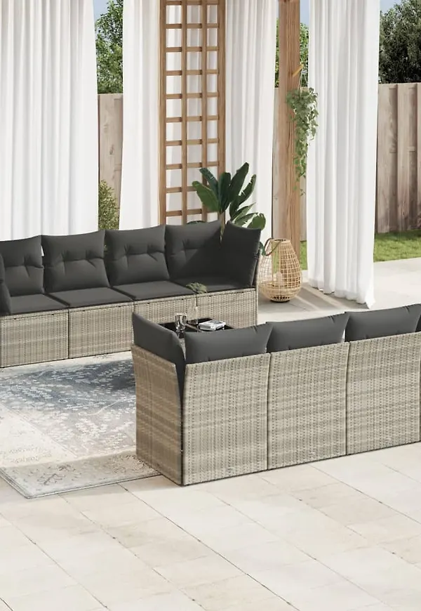 Otroligt snygg möbelgrupp i grått från vidaXL.