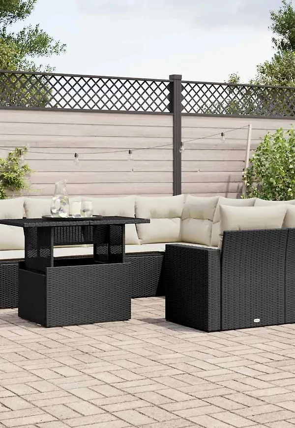 Otroligt fin trädgårdsbord i svart från vidaXL.