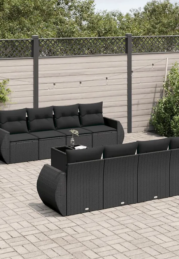 Fantastiskt fin svart loungegrupp 2025 från vidaXL.