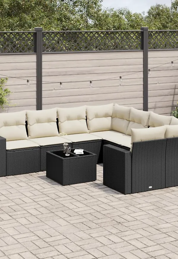 Elegant svart loungegrupp 2025 från vidaXL.