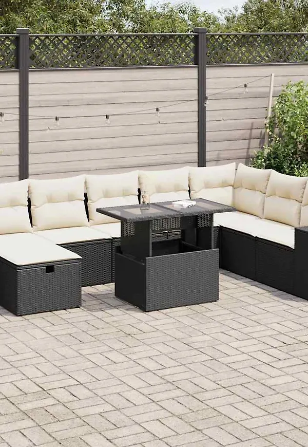 Trendig möbelgrupp i svart från vidaXL.