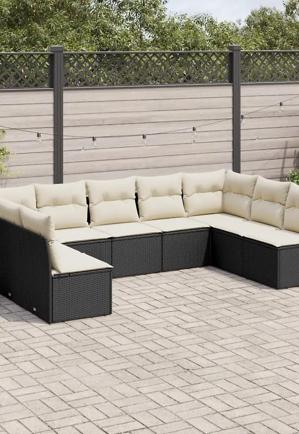 Elegant loungegrupp i svart från vidaXL.