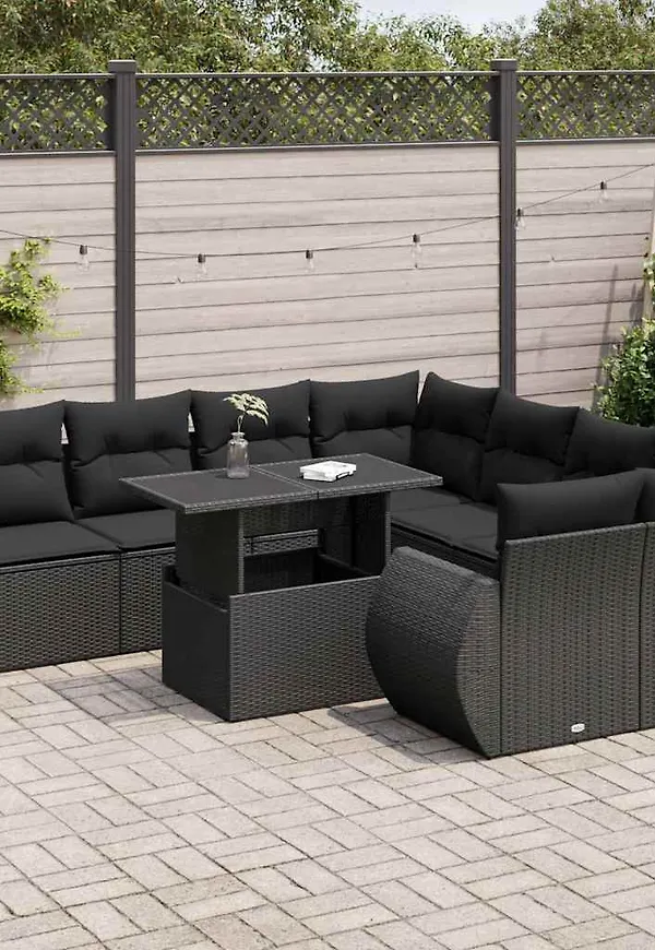 Fin bord i svart från vidaXL.