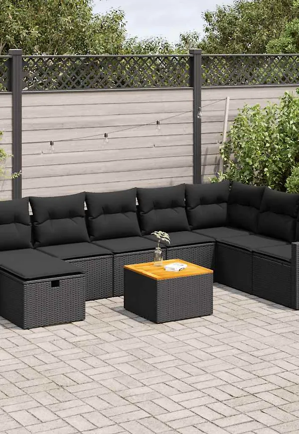 Svart vidaXL-möbelgrupp i fantastiskt snygg modell.