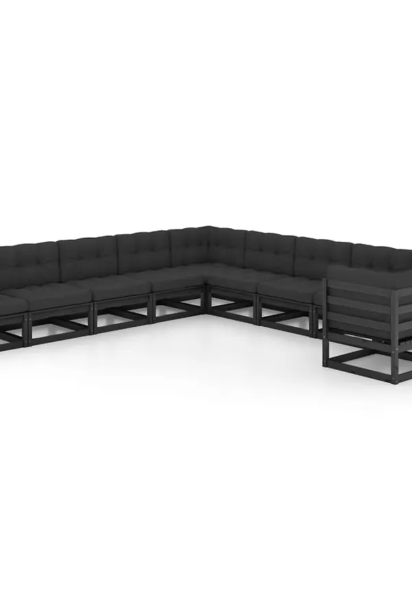 Komfortabel svart loungegrupp 2025 från vidaXL.