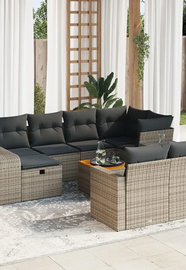 Grå vidaXL-bord i skön modell.