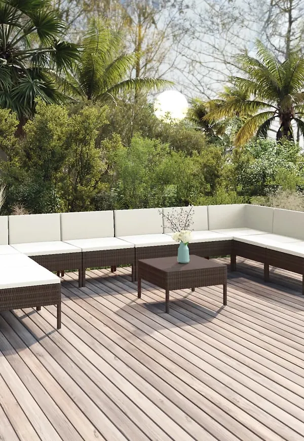 Brun vidaXL-trädgårdsgrupp i snygg modell.