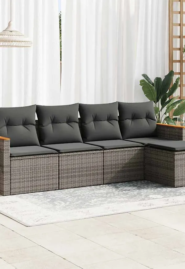 Grå vidaXL-loungegrupp i stilren modell.