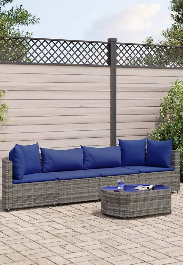 Riktigt trendig möbelgrupp i grått från vidaXL.