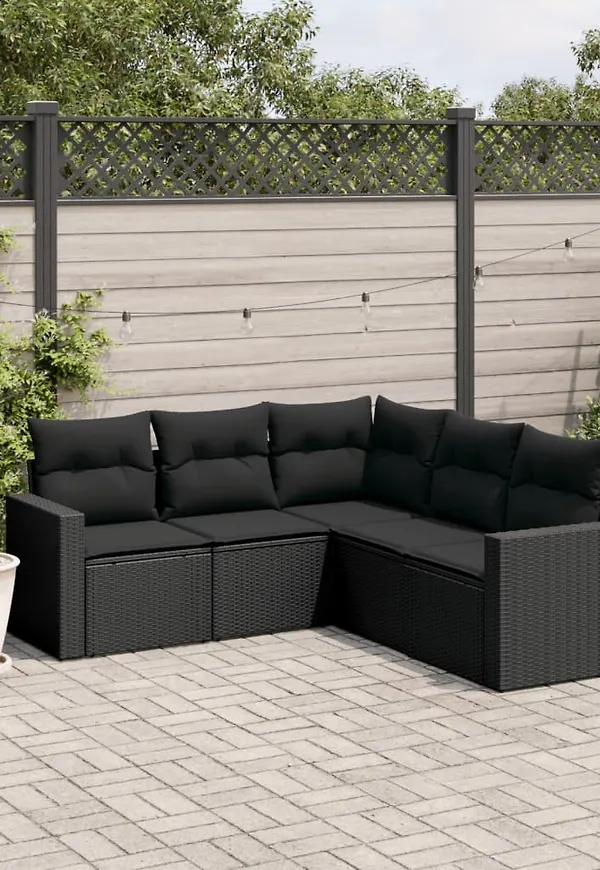 Supersnygg svart soffgrupp 2025 från vidaXL.