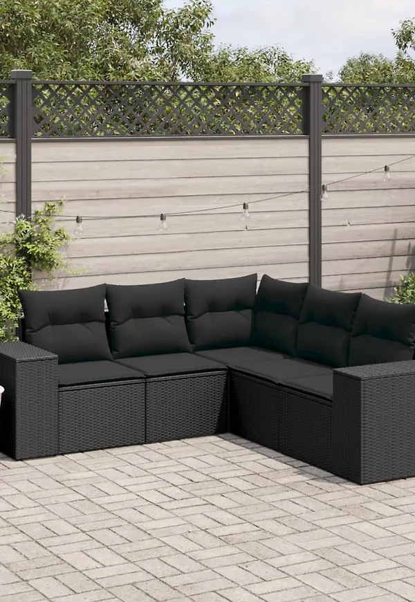 Fin svart soffgrupp 2025 från vidaXL.