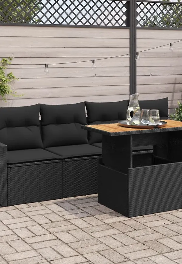 Svart vidaXL-matbord i jättefin modell.