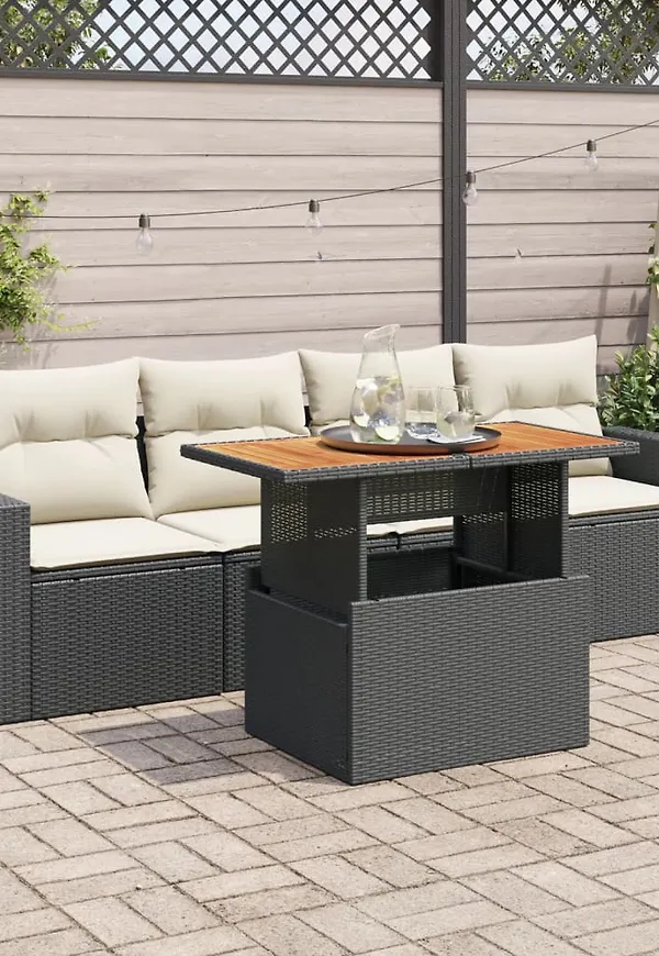 Riktigt fin trädgårdsbord i svart från vidaXL.