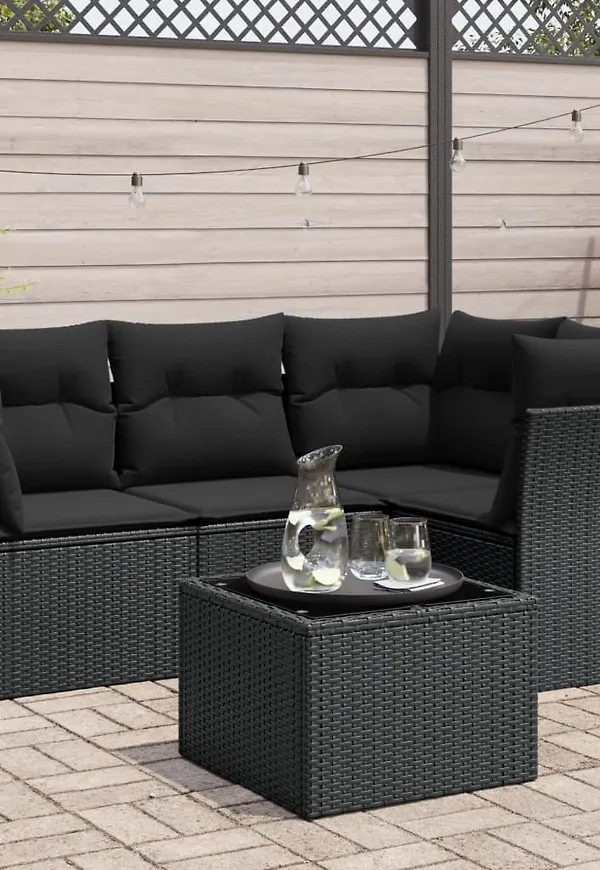 Svart vidaXL-möbelgrupp i fin modell.