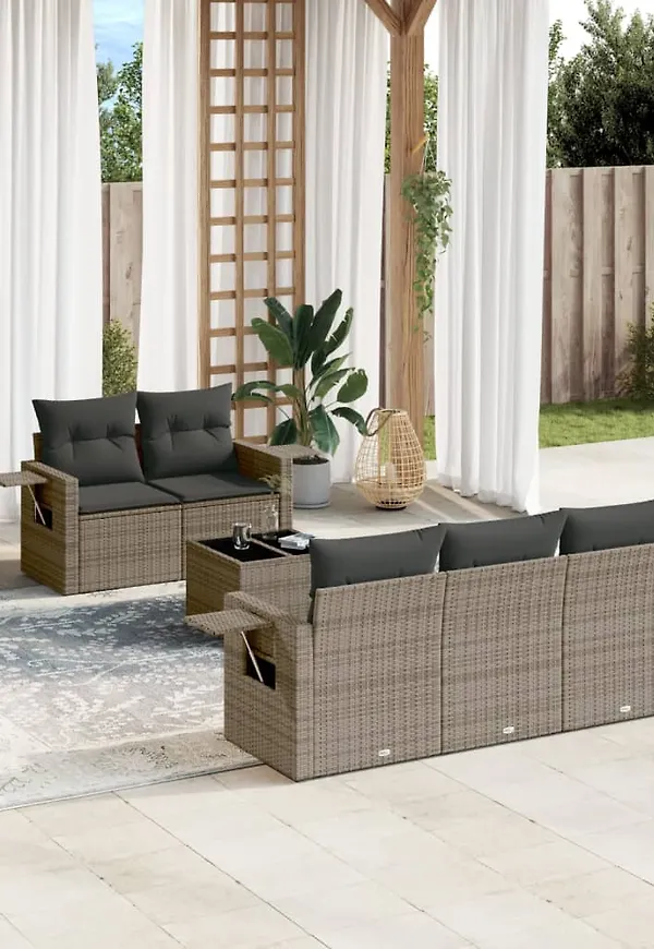 Grå vidaXL-sidobord i elegant modell.