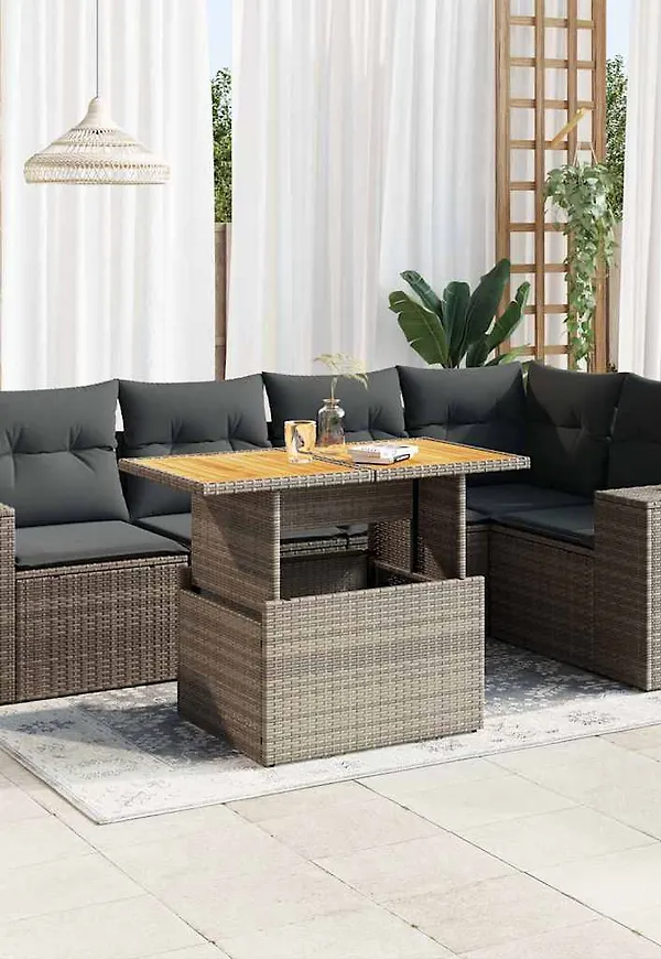 Grå VidaXL trädgårdsbord som passar perfekt till hösten 2025!