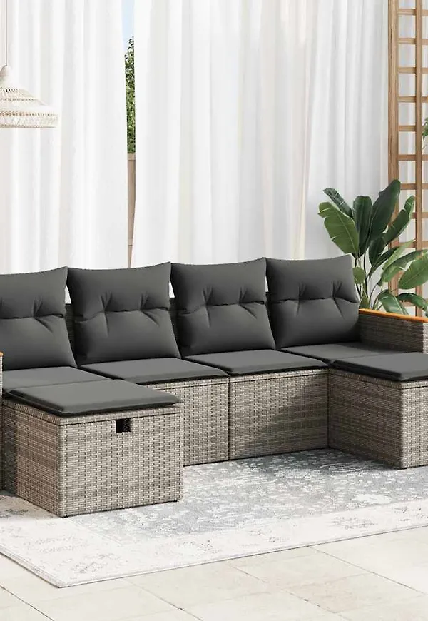 Grå vidaXL-möbelgrupp i vacker modell.