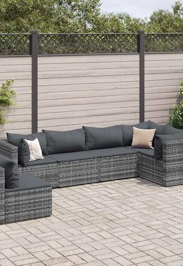 Modern loungegrupp i grått från vidaXL.