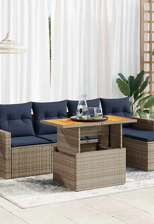 Grå vidaXL-matbord i trendig modell.