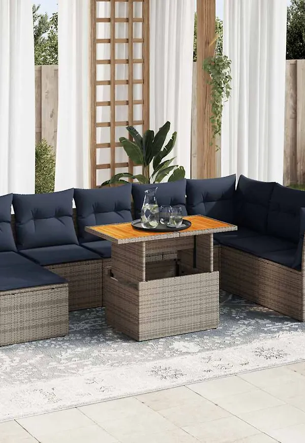 Fin matbord i grått från vidaXL.