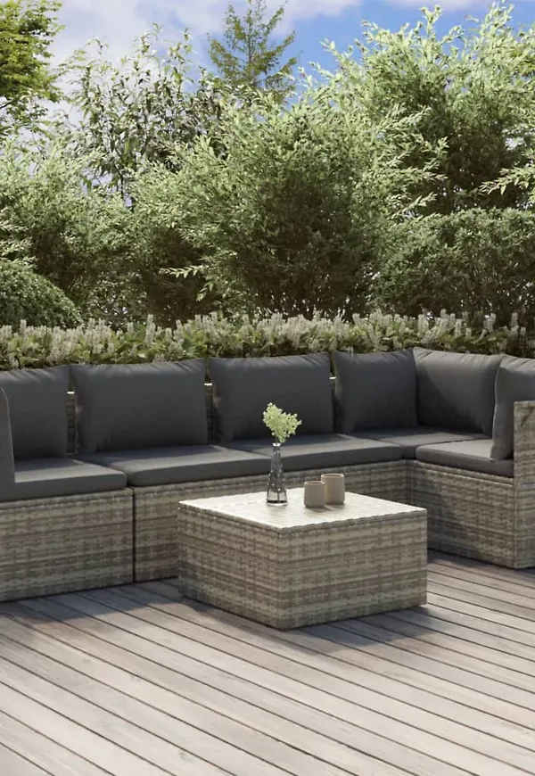 Grå vidaXL-utemöbel i vacker modell.