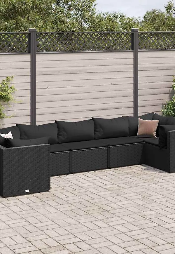 Svart vidaXL-möbelgrupp i moderiktig modell.