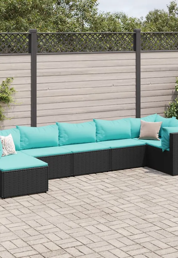 Svart vidaXL-möbelgrupp i stilren modell.