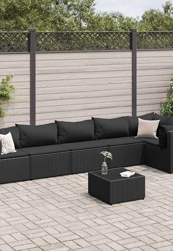 Svart vidaXL-möbelgrupp i jättesnygg modell.