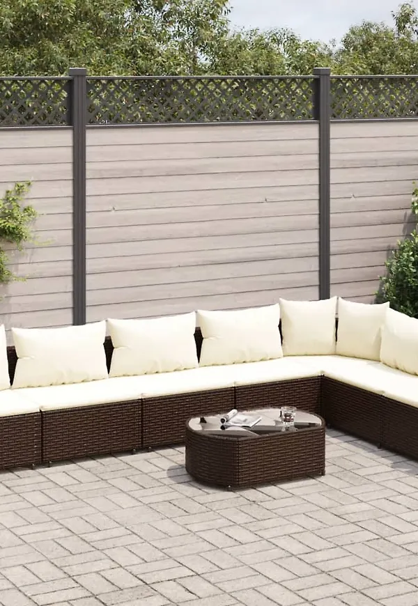 Brun VidaXL loungegrupp som passar perfekt till hösten 2025!