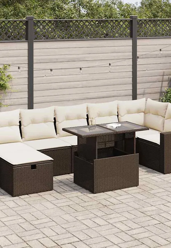 Brun VidaXL loungegrupp som passar perfekt till hösten 2025!