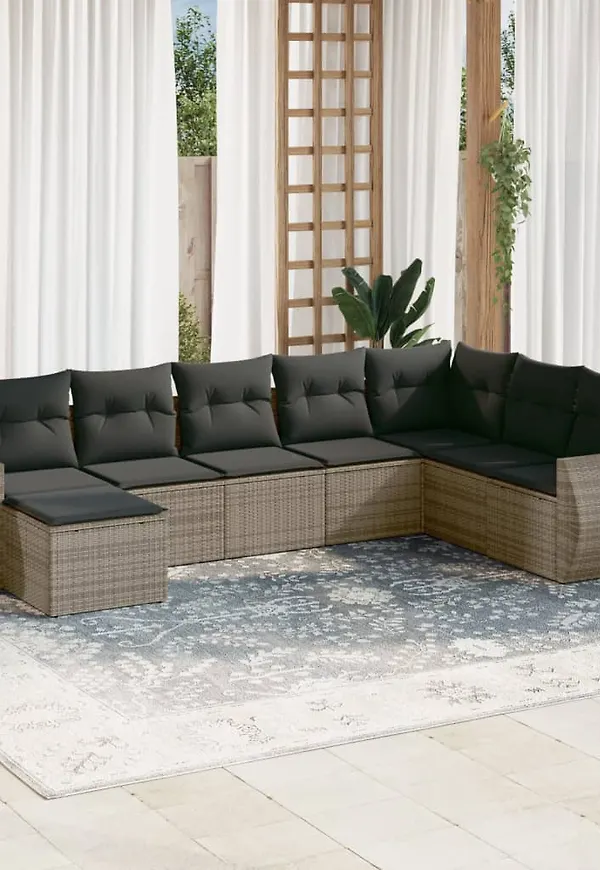 Grå vidaXL-loungegrupp i komfortabel modell.