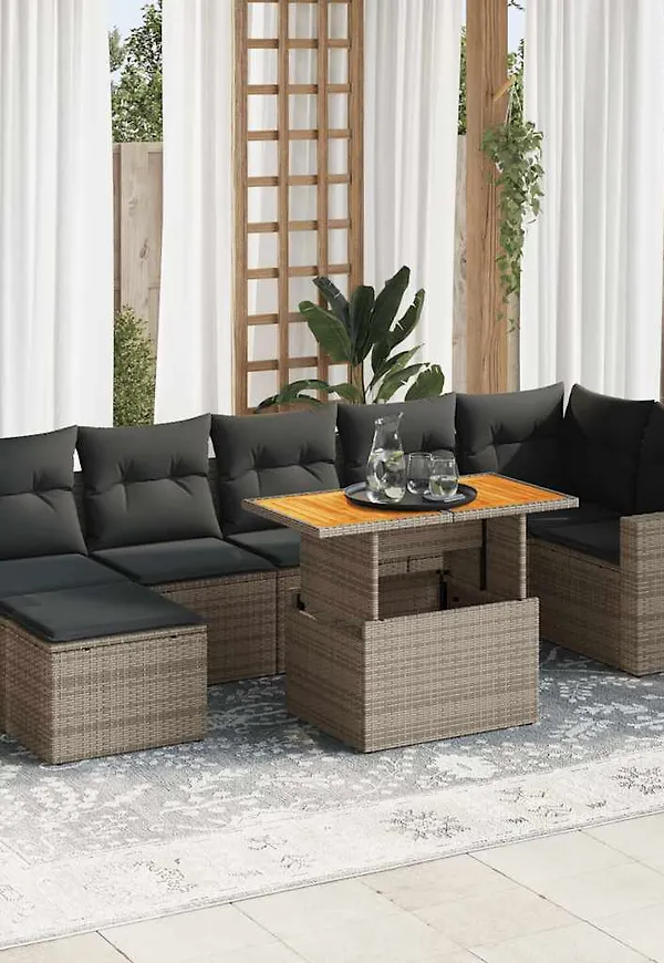 Grå VidaXL trädgårdsbord som passar perfekt till hösten 2025!