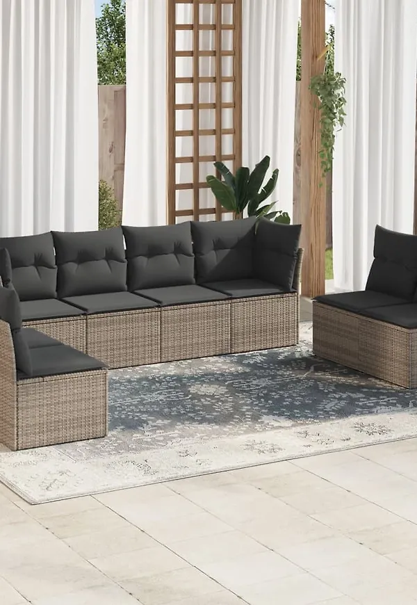 Skön möbelgrupp i grått från vidaXL.