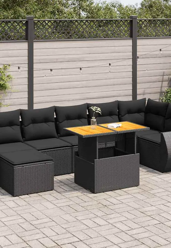 Svart vidaXL-matbord i moderiktig modell.