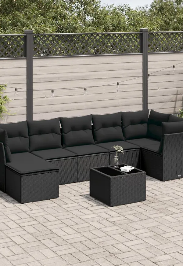 Riktigt fin svart soffgrupp 2025 från vidaXL.