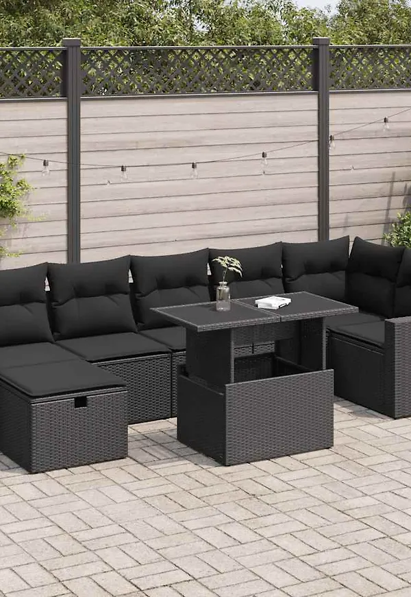 Modern svart loungegrupp 2025 från vidaXL.