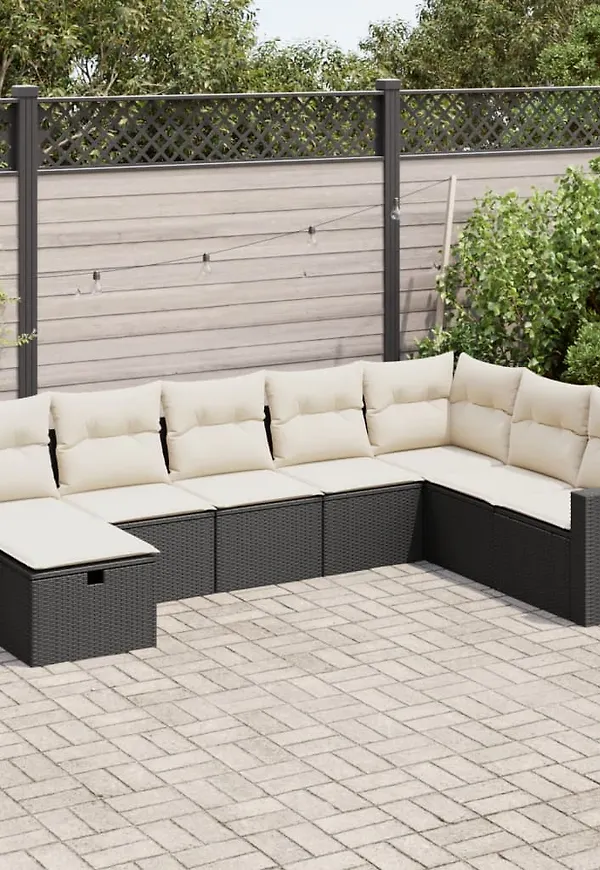 Jättefin svart soffgrupp 2025 från vidaXL.