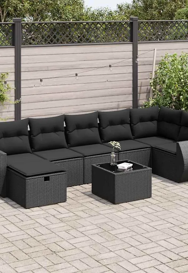 Söt svart loungegrupp 2025 från vidaXL.