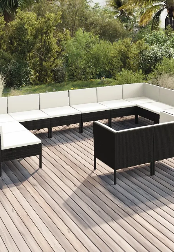 Svart vidaXL-trädgårdsgrupp i cool modell.